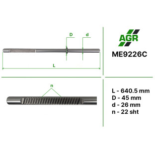Power steering rack rod, new, ME9226C