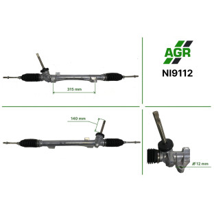 Steering rack without power steering, new, NI9112