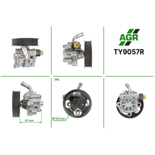 Power steering pump, restored, TY9057R