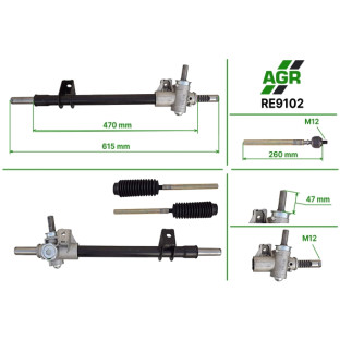 Steering rack without power steering, new, RE9102