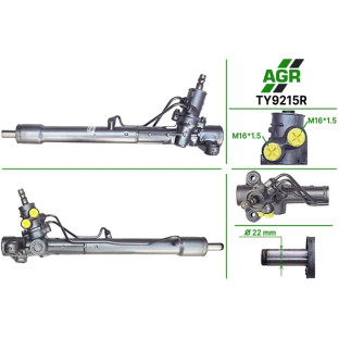 Steering rack with power steering, restored, TY9215R