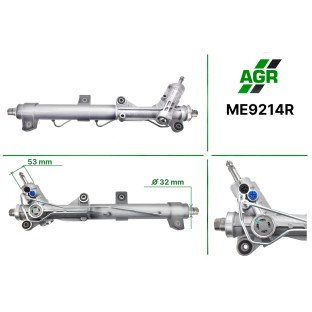 Steering rack with power steering, restored, ME9214R