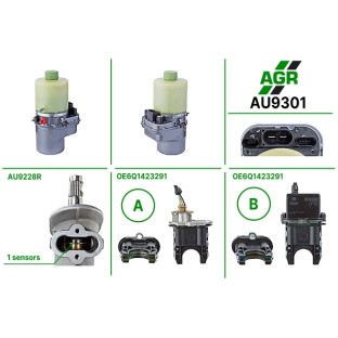 Power steering pumps with electric drive, new, AU9301