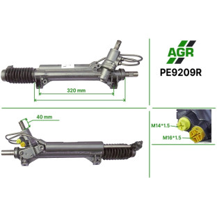 Steering rack with power steering, restored, PE9209R