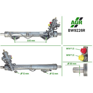 Steering rack with power steering, restored, BW9226R