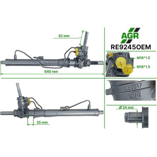 Рулевая рейка з ГУР, новая, RE9245OEM