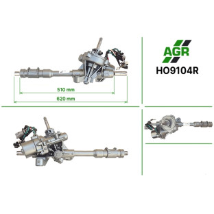 Steering rack with EPS, restored, HO9104R