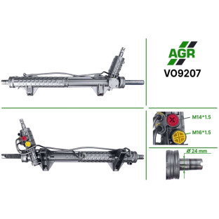 Steering rack with power steering, new, VO9207