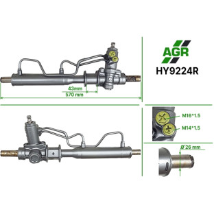 Steering rack with power steering, restored, HY9224R