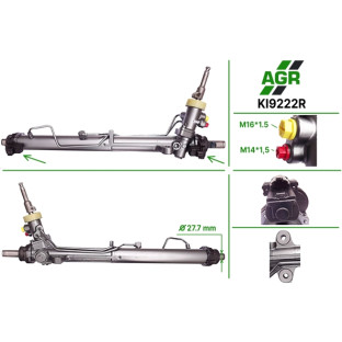 Steering rack with power steering, restored, KI9222R