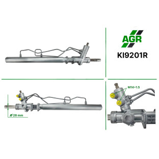 Steering rack with power steering, restored, KI9201R